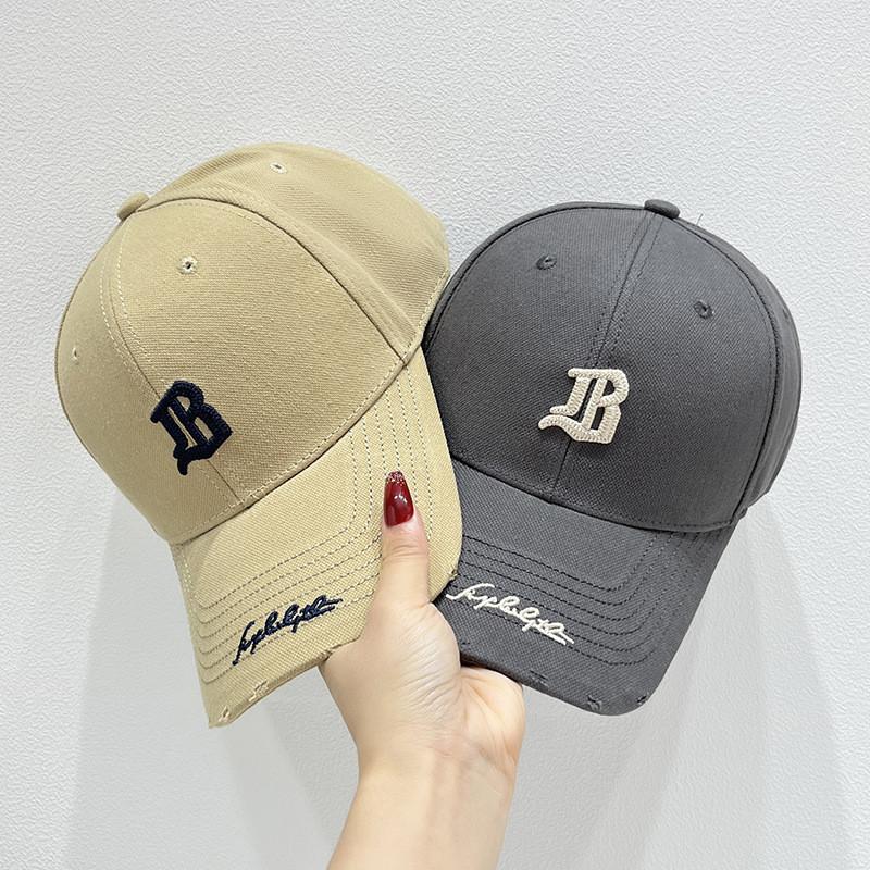 Baseball Cap Women Embroidered Letter Cotton Casual Sun Hat For Autumn