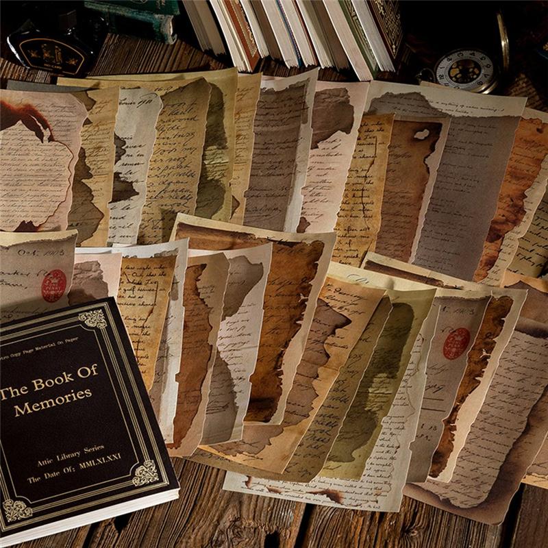 

AEE2-Retro Trace Book Page Material Paper Old Book Page Text Old Newspaper Decorative Material Paper