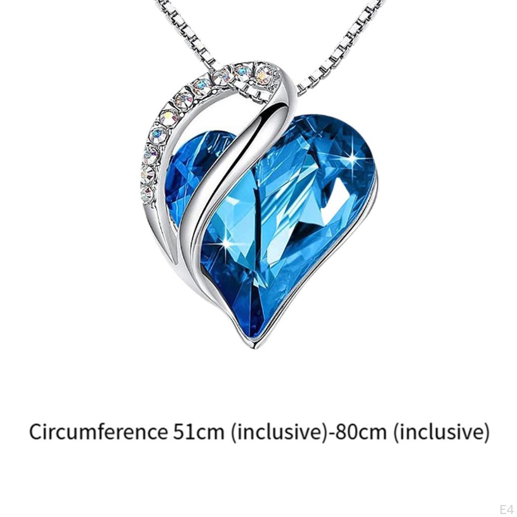 Love Heart Pendant Necklace Jewelry for Anniversary Birthday Gifts Wife