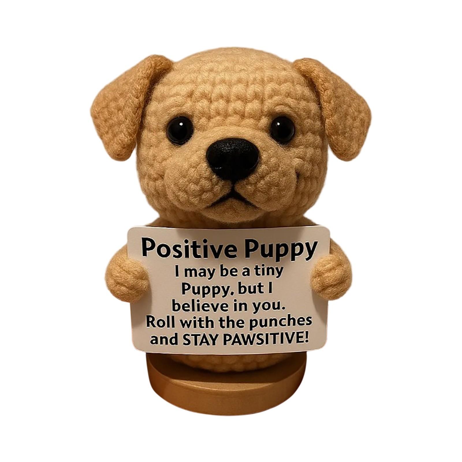 

Позитивный щенок крючком украшение рабочего стола подарок на день рождения праздничный подарок One Size