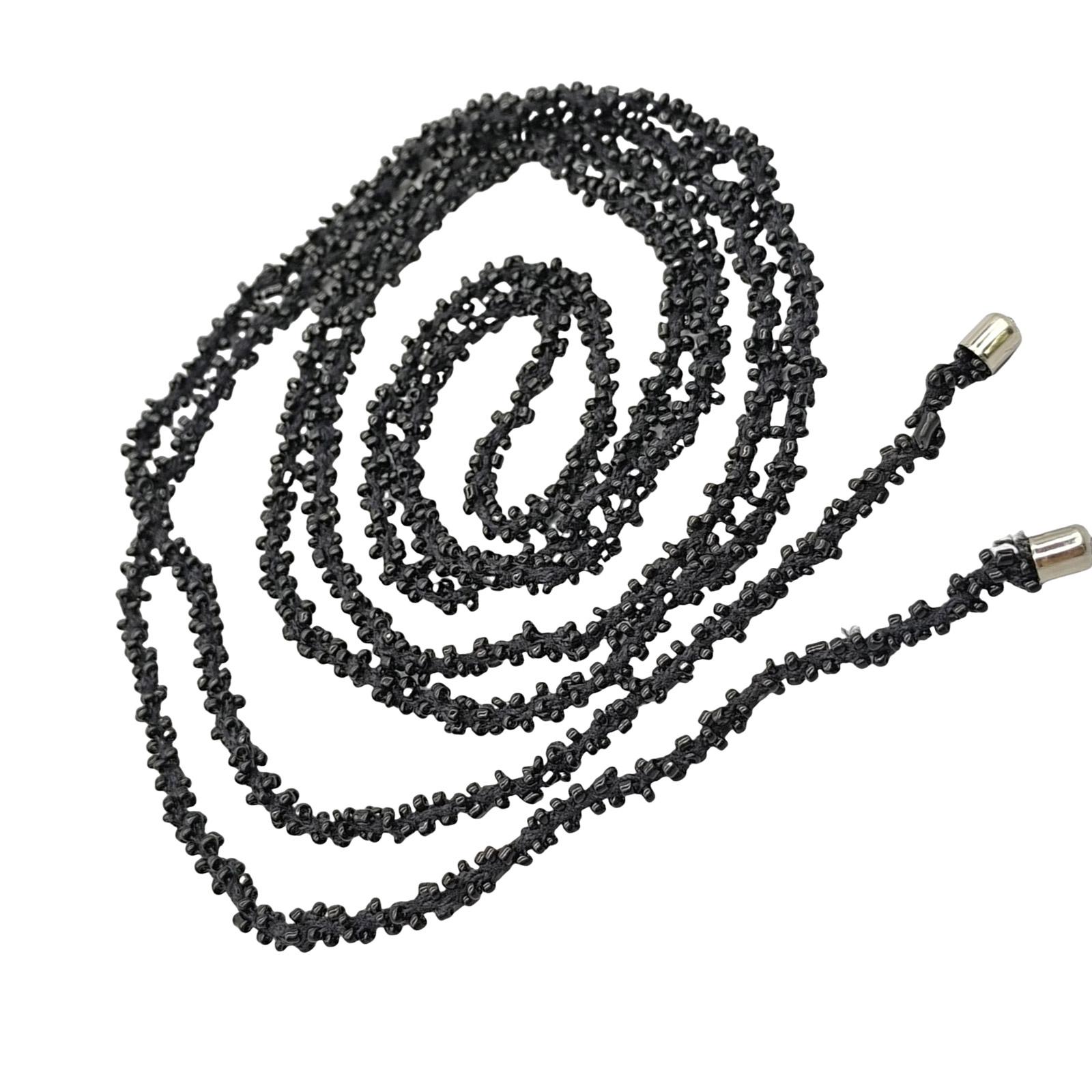 

Многослойное ожерелье из бусин, ожерелье из искусственных хрустальных бусин для повседневной носки и особых мероприятий, праздничные ювелирные аксессуары чёрный