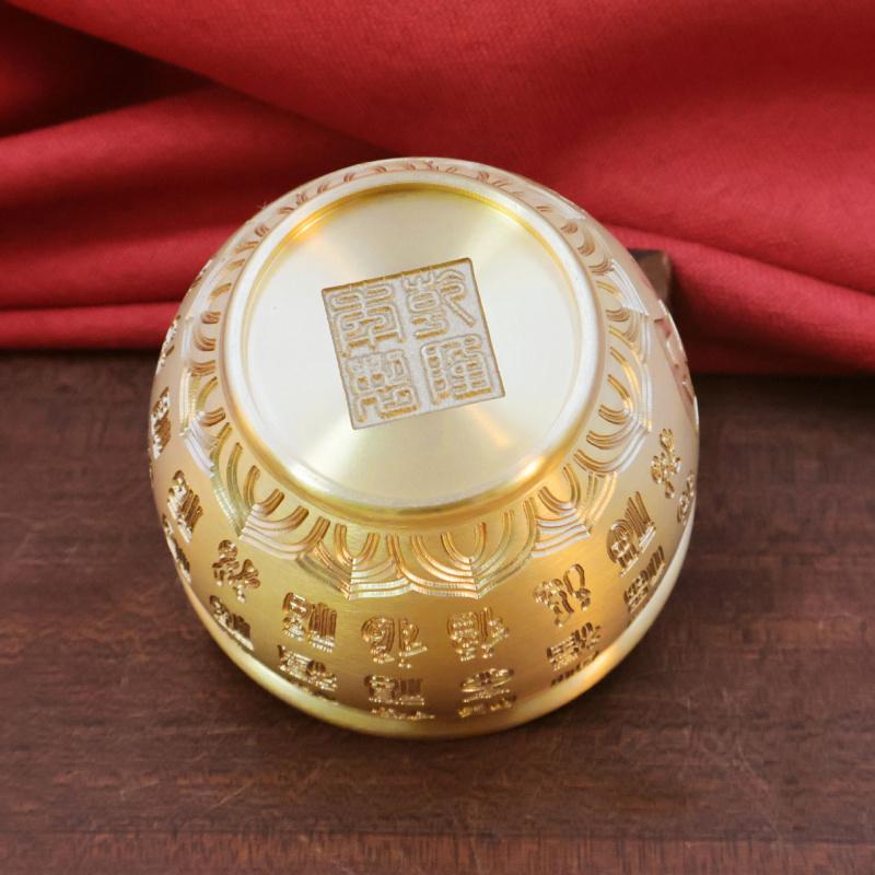 Hundred Blessings Bronze Brass Rice Ornament Home Living Room Decoration Wealth Accumulation Large Money Jar Treasure Bo