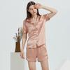 Mulberry Silk Casual Pajamas Soft Button Top and Shorts 19mm Silk Pajamas Women Summer Short Sleeve Home Set