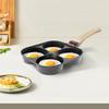 4Cups Egg Frying Pan with Wood Handle Nonstick Omelette Pan Stone Egg Pan Multifunctional Omelette Skillet Healthy Pancake