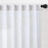 Homaxy Linen Semi Sheer Curtain 2 Panels Light Filtering Drapes with Rod Pocket Back Tab for Living Room Bedroom Farmhouse Decor