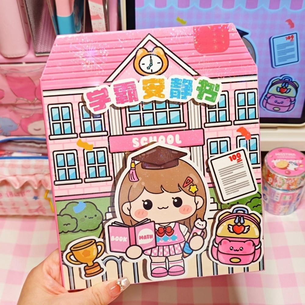 Cute PET Quiet Book Stickers Handmade Educational 3D Sticker Book Cartoon Cartoon DIY Stickers for Children