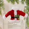 Santa Themed Holiday Accent Piece Metal Structure With Soft Fabric Body Christmas Mantels Shelf Decors