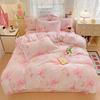 100% Cotton Printed Bedding Set Soft Breathable Duvet Cover With 2 Pillowcases Comfortable Home Textile