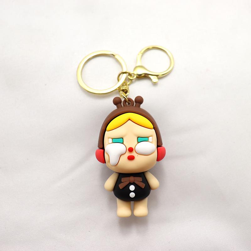 Crying Baby Keychain Pendant Three-dimensional Cute Girl Schoolbag Pendant Pendant Couple Car Key Chain Cartoon
