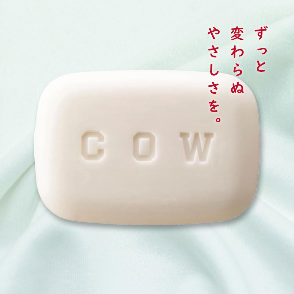 Cow Brand Milk Red 85g X 6 Includes Original Cow Brand Cleansing Bar Soap for Face and Contains Gentle Floral Soap, Box, Bars, 3-pack Set, Tissues.