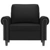 Vidaxl Armchair, Black, 60 Cm, Upholstered In Faux Leather