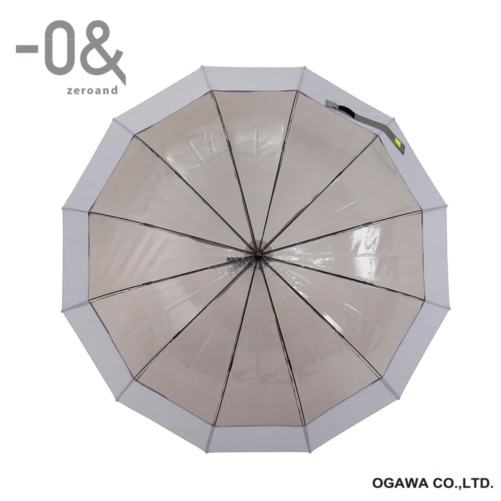 Ogawa 52338 Umbrelă de damă lungă din vinil 12 Zero și Nano Water cu deschidere manuală și husă de siguranță, Umbrelă, Umbrelă, Baleine, 60cm, Violet, Hidrofobă, Tip,