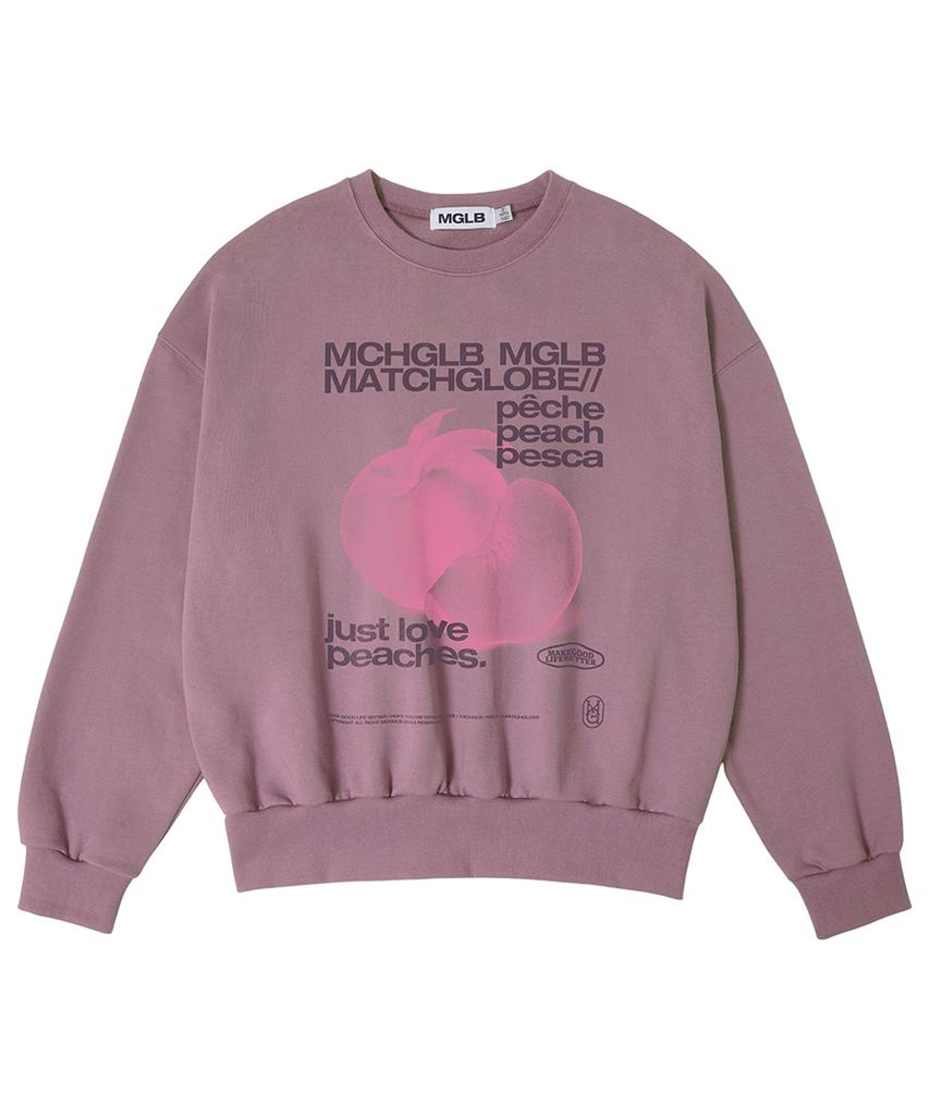 MATCHGLOBE Another Peach Sweatshirt (Deep Pink)