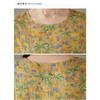 Summer New Yellow Floral Loose Thin Mid-length Temperament Dress Women