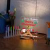 Leuchtende Acryl-Nachrichtentafel, beschreibbar, DIY, leuchtendes Zeichenbrett für Kinder, Nachrichtentischlampe mit 7 bunten Stiften