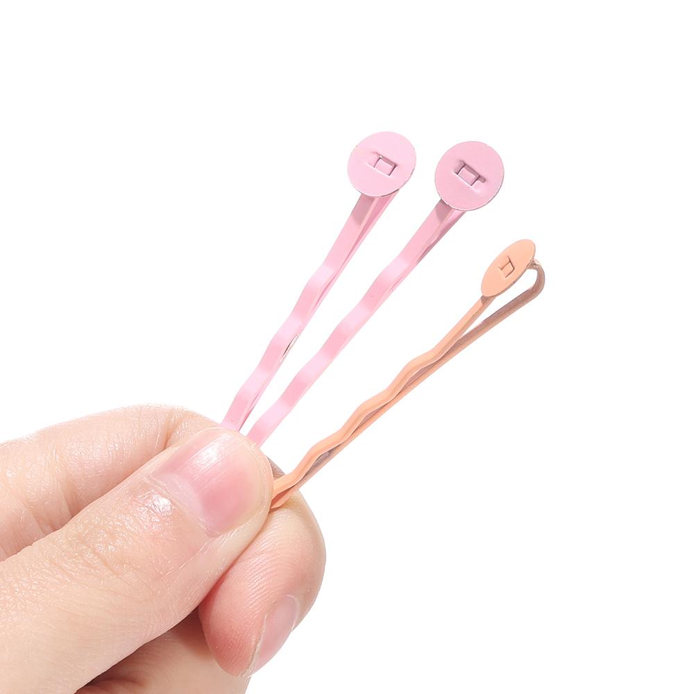 20pcs/Lot 8mm Inner Size Colorful Hair Clips Hairpin Blank Base Setting Cabochon Cameo Jewelry Making Accessories Supplies