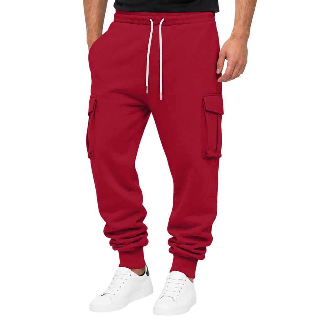 Men's Casual Loose Fit Cargo Pants with Multiple Pockets for Work and Travel