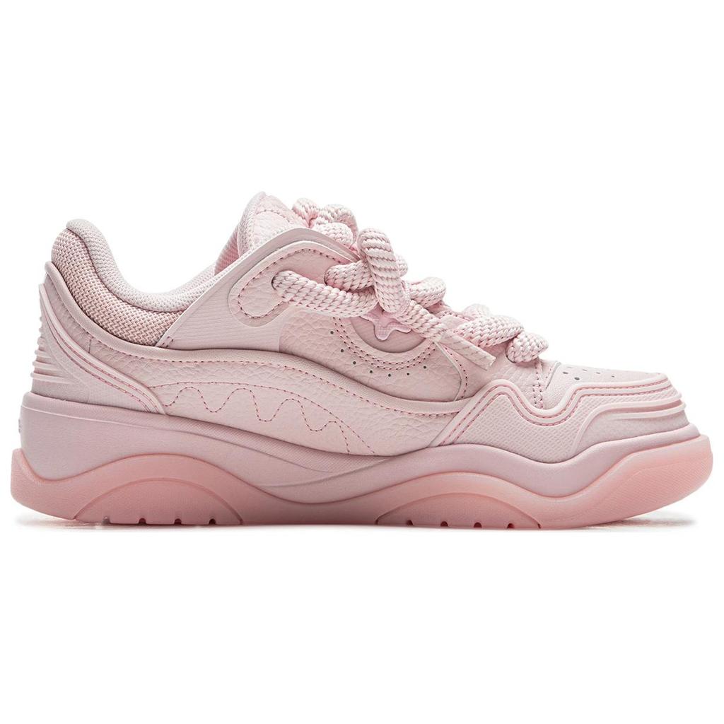 New LiNing Zhi Cheng 2.0 Cushioning Breathable Height Increasing Low Top Skateboard Shoes Women's Pink AGCU092-13