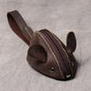 Genuine Leather Small Coin Purse Creative Lovely Rat Zipper Key Case Men Women Portable Key Wallets  Children's Key Bags MIT