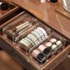 Klare Acryl-Schichtspeicherbox Make-up-Pinsel-Organizer-Box mit Deckel Klare Staubdichte Kosmetikwerkzeuge Puder-Aufbewahrungsbox