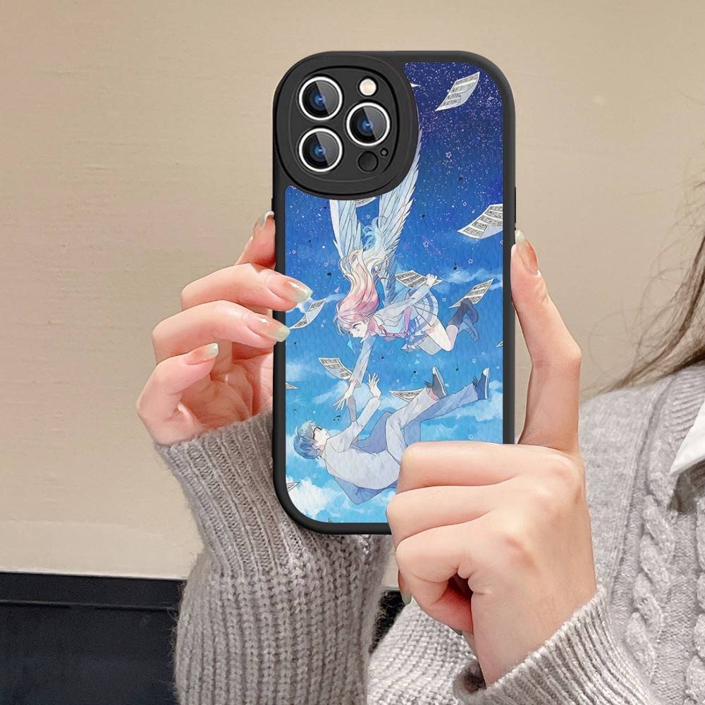 Your Lie In April Phone Case For IPhone 16 15 14 11 12 13 Pro Max Plus Back Leather Shell