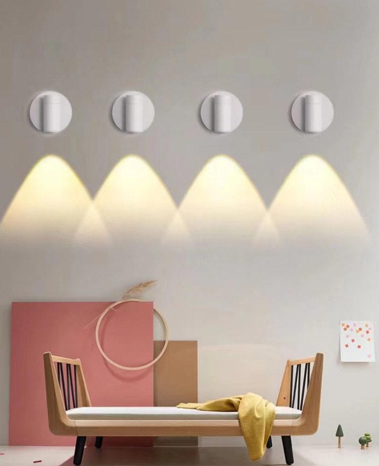 USB Rechargeable Magnetic Wall Light: Wireless Spotlight & Night Light for Corridors