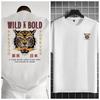 Unisexs Wild Bold Tiger Print Tshirt Tokyo Japan Streetwear Casual Short Sleeve Cotton Tee
