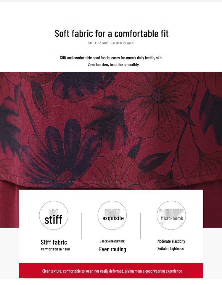 Set de vară cu mânecă scurtă pentru femei de vârstă mijlocie și în vârstă - ținută lejeră de slăbire din două piese