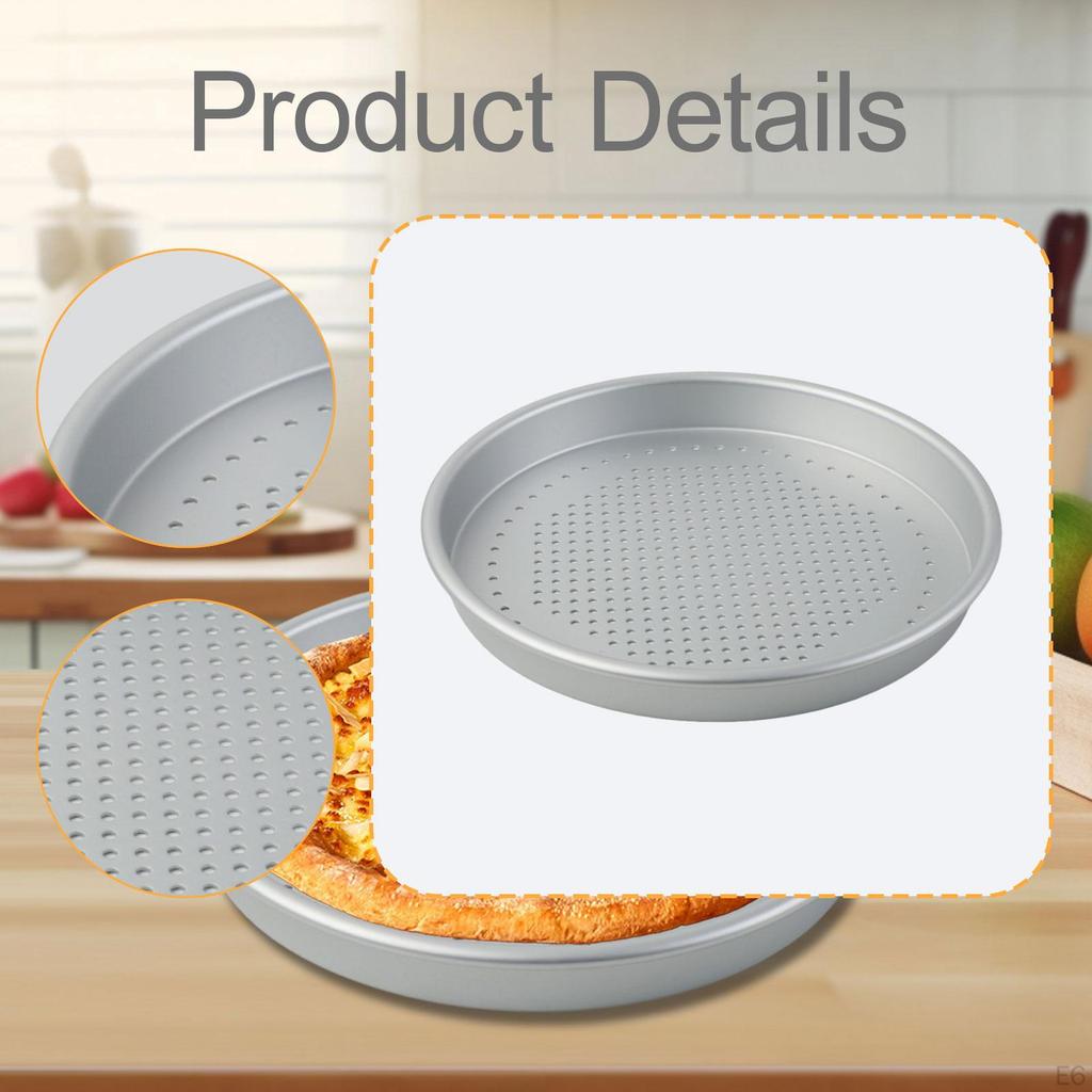 Plaque à pizza perforée en alliage d'aluminium Ustensiles de cuisine Polyvalente, Plateau de cuisson pour pizzas au four Rond pour