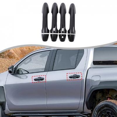 Zewnętrzna Osłona Klamki Drzwi z Włókna Węglowego ABS Wykończenie Dla Toyota Hilux 2015-2024