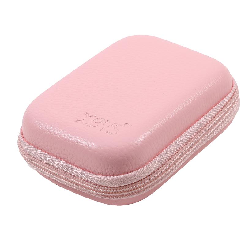 Portable Storage Case Mini Hard Shell Digital Gadgets Storage Bag Leather Earphone Charger Case Data Cable U Disk Organizer Case