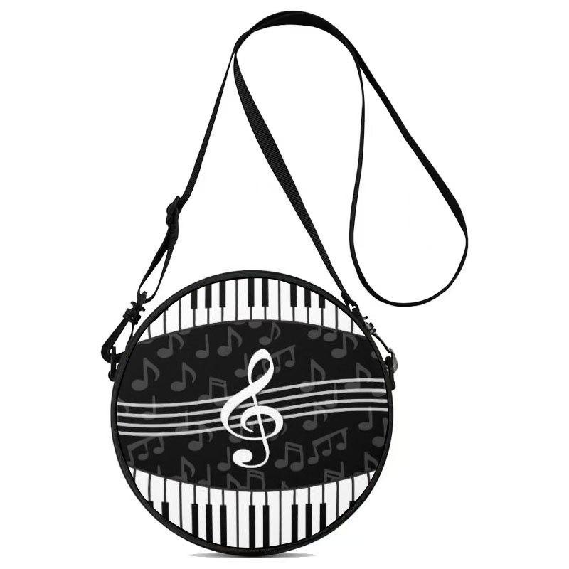 Women'S Personalized Vinyl Record Small Round Bag Can Be Carried And Carried Polyester Multi-Functional Cosmetic Bag Storage Bag