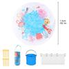 140cm Beach Kiddie Pool with Water Bucket and Carry Bag Foldable Toddler Paddling Pool Sandproof Water Play Summer Outdoor Toys