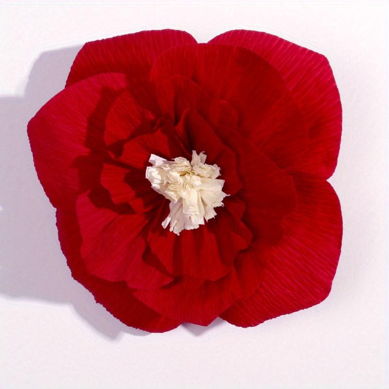 

30см 3штСвадебные принадлежности Украшение свадебной комнаты Морщины 3D Бумажные цветы Свадебная комната Гостиная Фон Украшение стены Имитация цветка red-3pcs