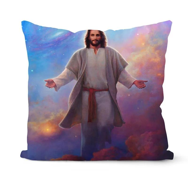 Nativity Cushions Case Retro Oil Painting Christmas Pillowcase Hot Jesus Christ Print Throw Pillows Case Sofa Chair Room Decor