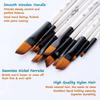 6PCS Wood Oil Brush, Acrylic Paint Brush, Flexible Bristles, Comfortable To Hold, Suitable for Painting Graffiti, Art Creation