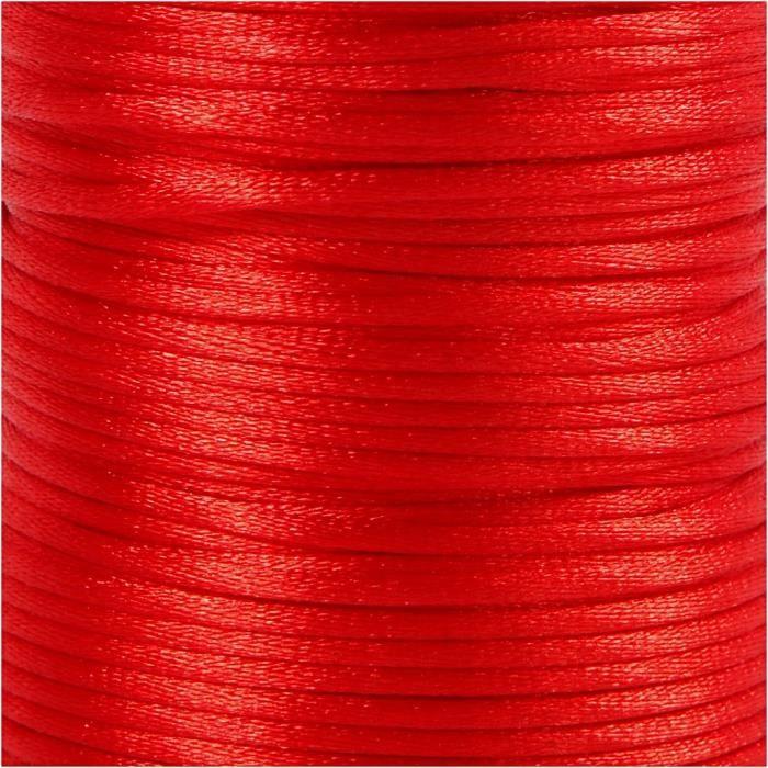 Colortime Red Satin Cord 50 Meters