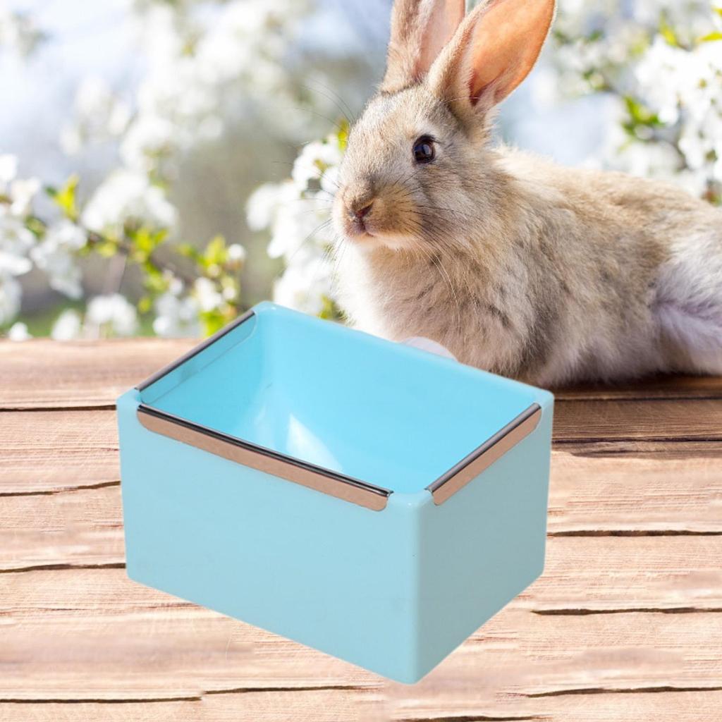 Plastic Hamster Bowl Double Function Food and Water Feeding Dish for Guinea Pig Rabbit Small Pets