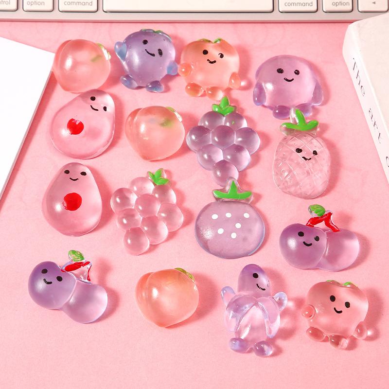 Set Of Squishies 10Pcs Mini Transparent Fruits, Soft Stress-Relieving Toys, Birthday Party Gifts For Children, Prizes For Guests