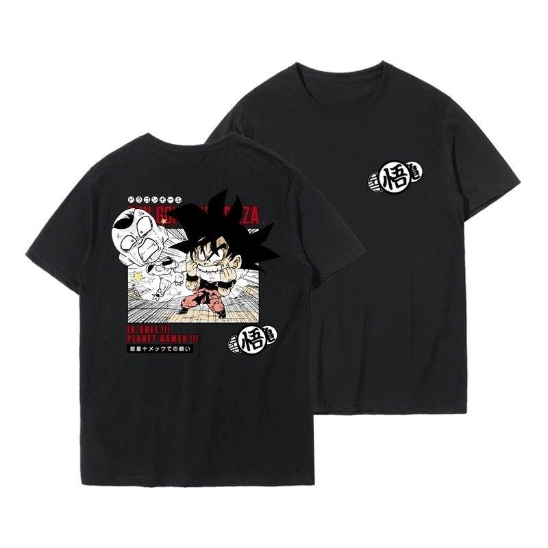 Seven Dragon Ball Limited Edition Tshirt  Japanesestyle Frieza and Goku Cartoon Couple Outfit  Loose Pure Cotton Tshirt