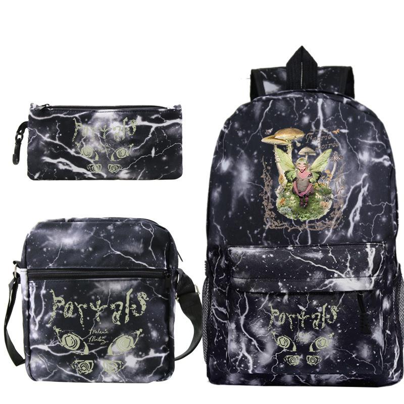 Popular Singer Peripheral Backpack Pencil Case Student Schoolbag Three-piece Set
