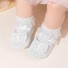 2025 Girls' Velvet Bow Princess Walker Shoes - Soft Sole, Korean Style 