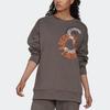 adidas Felpa a maniche lunghe con girocollo e stampa del logo co-branded X Stella McCartney, da donna, marrone, IB5889