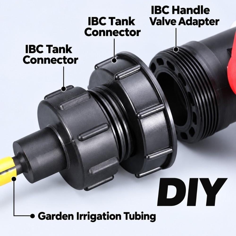 S60 Thread IBC Tank Adapter Black IBC Tank Fitting New Thread Connector  For IBC Water Tank