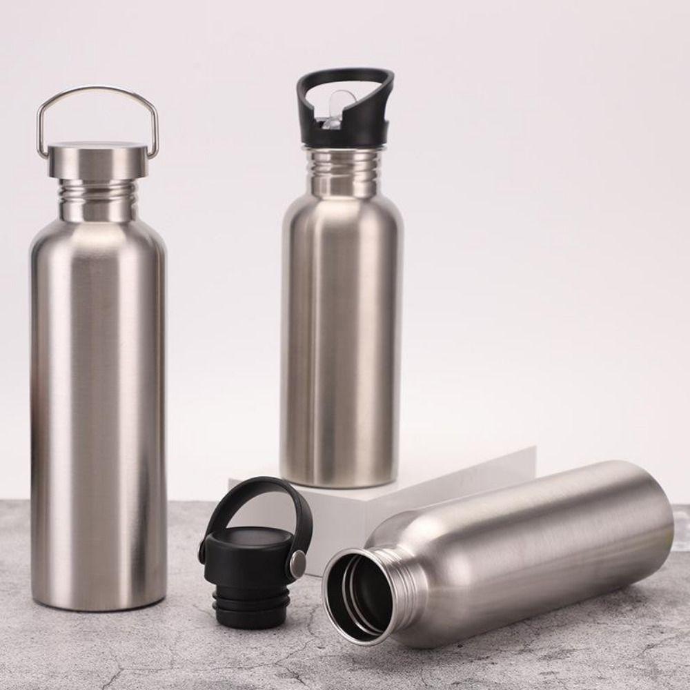 Single Walled Water Bottle with Handle Multi-type Cap Sports Water Kettle Drink Bottle Outdoor
