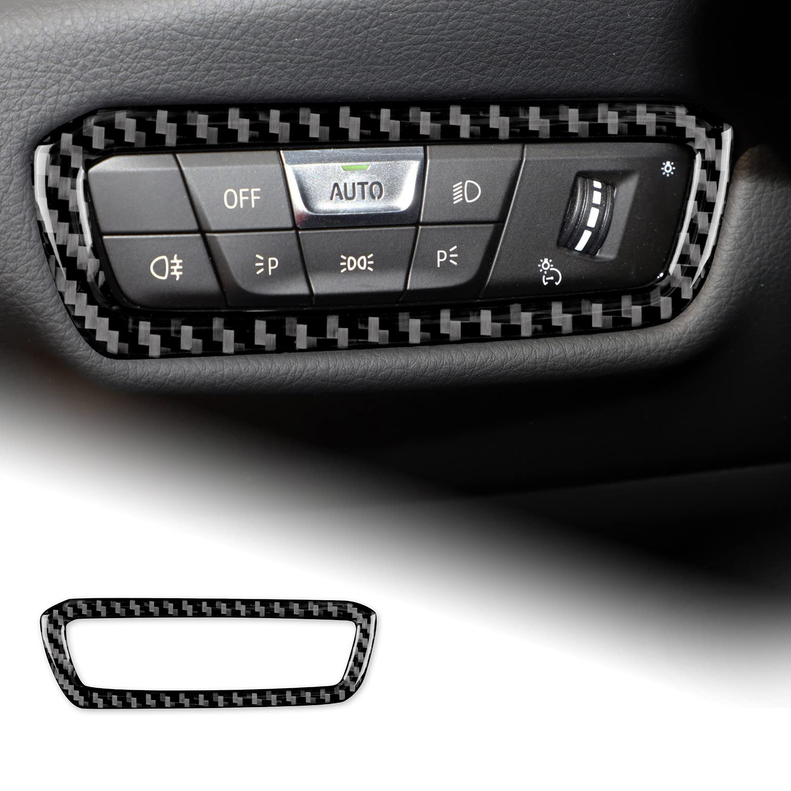 

AIRSPEED Toyota Supra GR A90 A91 MK5 Эксклюзивные аксессуары Настоящее углеволокно Накладка рамки переключателя фар автомобиля Стильная наклейка Детали интерьера Toyota Supra чёрный