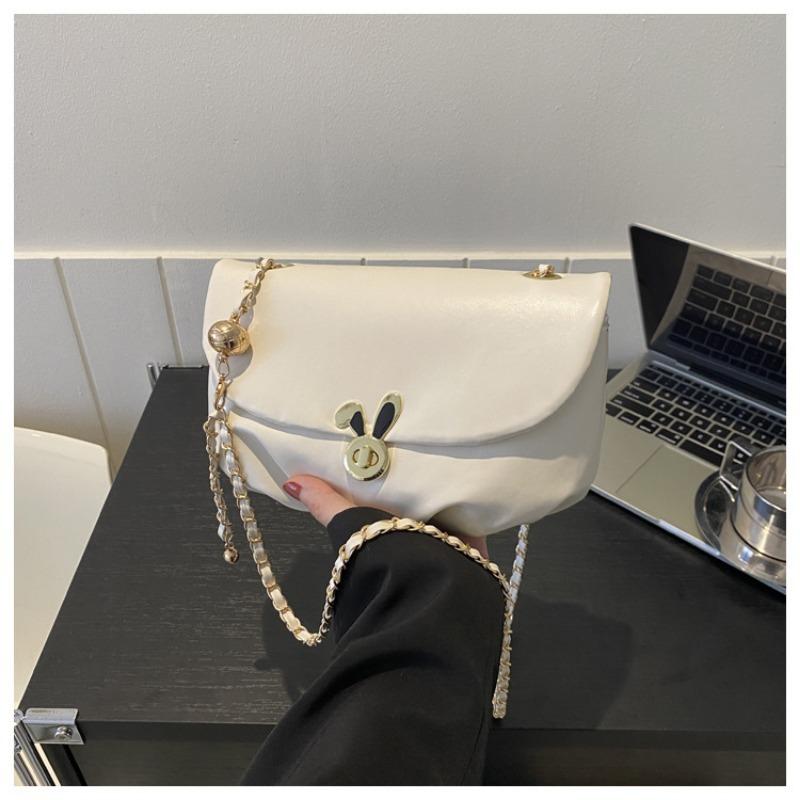 Bags Women's Popular New Bunny Shoulder Bag Stylish Simple Soft Face Folds Popular Underarm Bag