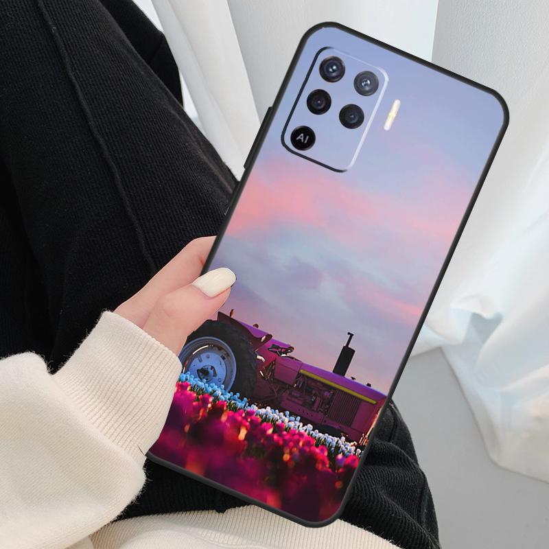 Farm Tractor Case For Oppo A96 A76 A16 A60 A98 A58 A78 A18 A38 A80 A40 A77 A57 A17 A74 A54 A94 A15 A5 Pro