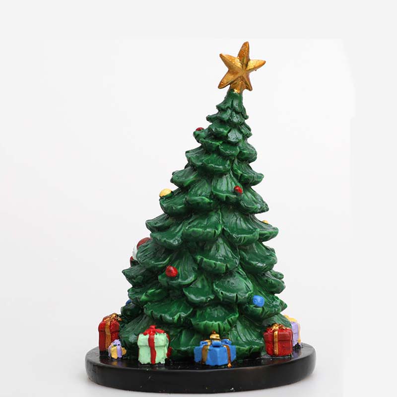 WTEMPO Christmas Tree Santa Claus Shaped Design Ornament Resin Christmas Party Table Ornament Indoor & Outdoor Festival Decoration