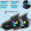 Bluetooth 5.4 Drahtloses Motorradhelm-Headset Freisprechanruf Telefon Motorrad Wasserdichter Kopfhörer Musikplayer Moto Helm